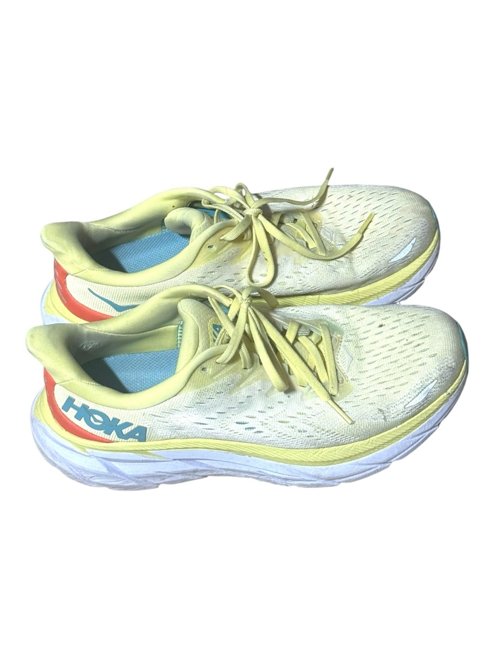 Hoka One One Clifton 8 Yellow Pear Sweet Corn women's size 9 Running Sneakers - Picture 3 of 13